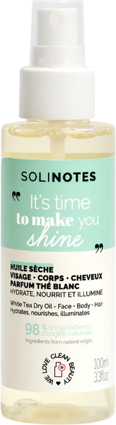 Масло для тела Solinotes White Tea Сухое для лица, тела и волос (100мл)