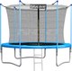 Батут Atlas Sport 252см 8ft с внутренней сеткой и лестницей (синий) - 