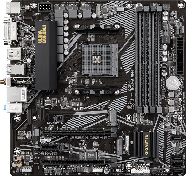 Материнская плата Gigabyte B550M DS3H AC