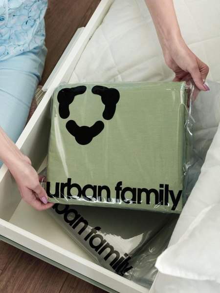 Комплект постельного белья Urban Family Олива 2сп Евро 70x70 / 637
