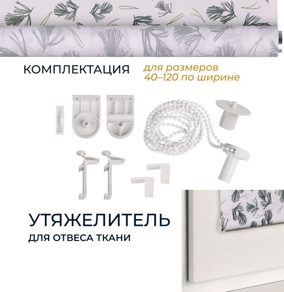 Рулонная штора Franc Gardiner Print Сосна 65x160 / 9403218140 (белый)