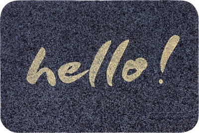 Коврик грязезащитный ComeForte Велюр Hello 40x60 (серый) - 