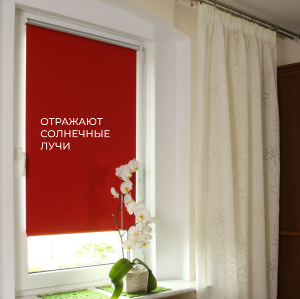 Рулонная штора Franc Gardiner Blackout Silver 100x160 / 7795233 (алый)