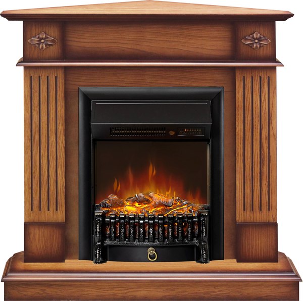 Каминокомплект Смолком Brighton Corner Std-Asp Fobos FX M Black RC (дуб антик)