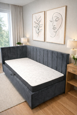 

Односпальная кровать, Ровена 90x200 угол левый