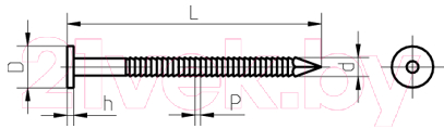 Гвоздь ершеный ЕКТ VZ010439 (5кг)