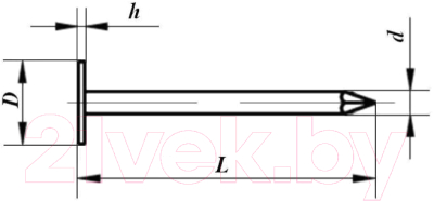 Гвоздь кровельный ЕКТ CV012159 (5кг)