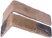 Декоративный камень гипсовый Stone Mill Кирпич Шамотный угловой элемент ПГД-1-Л У304 (коричневый) - 