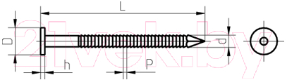 Гвоздь ершеный ЕКТ VZ010334 (5кг)