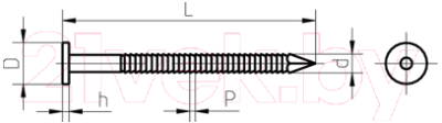 Гвоздь ершеный ЕКТ 3.1/3.4x40 / VZ010404 (5кг)