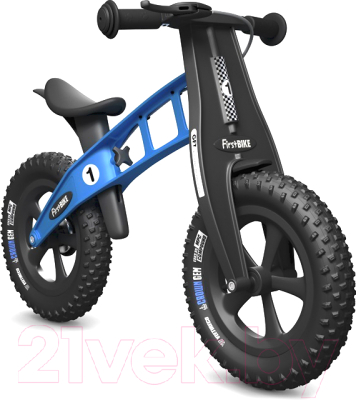 Беговел FirstBIKE Fat с тормозом (светло-синий)