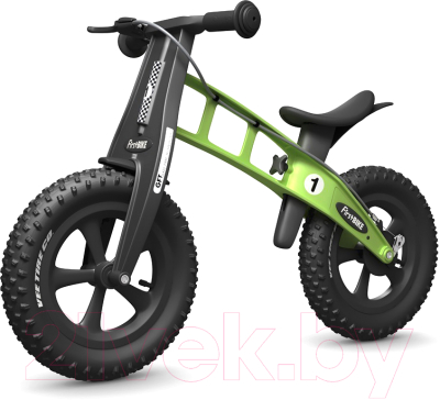 Беговел FirstBIKE Fat с тормозом (зеленый)