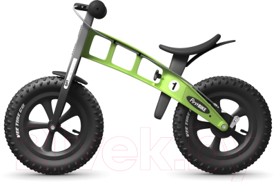 Беговел FirstBIKE Fat с тормозом (зеленый)