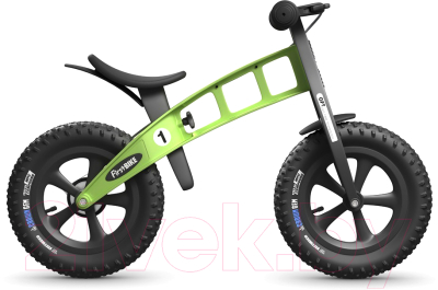 Беговел FirstBIKE Fat с тормозом (зеленый)