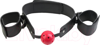 Кляп-шар Pipedream Breathable Ball Gag Restraint / 22081 (с наручниками)
