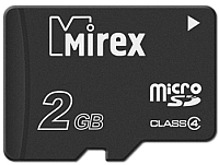Карта памяти Mirex microSDHC (Class 4) 2GB (13612-MCROSD02) - 