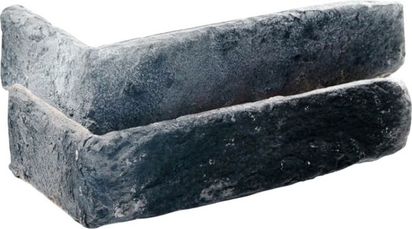 Декоративный камень гипсовый Stone Mill Кирпич Лофтбрик угловой элемент ПГД-1-Л У109 (антрацит)