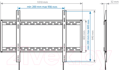 Кронштейн для телевизора ARM Media PT-100 (черный)