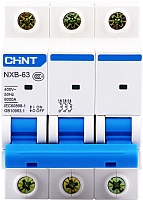 Выключатель автоматический Chint NXB-63 3P 10A 6кА C / 814169 - 