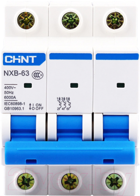 Выключатель автоматический Chint NXB-63 3P 10A 6кА C / 814169