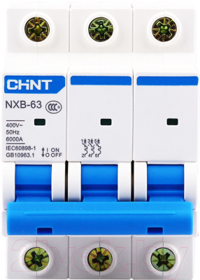 

Выключатель автоматический Chint, NXB-63 3P 50A 6кА C