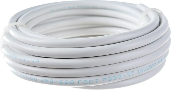 Провод силовой Rexant 01-8032-5 (5м, белый)
