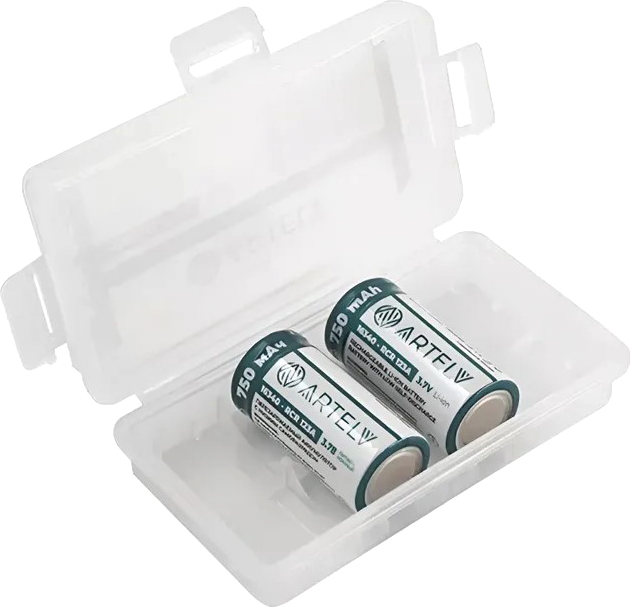 Комплект аккумуляторов Artelv RCR123 3.7V Li-Ion 750 mAh / AVRCR123