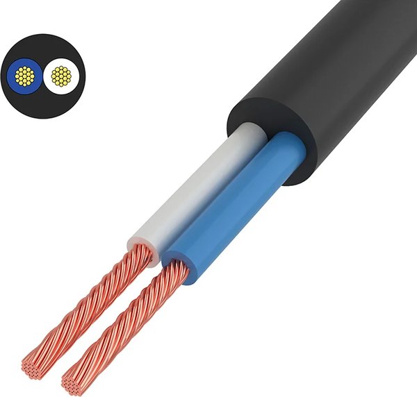Провод силовой Rexant 01-8033-5 (5м, черный)