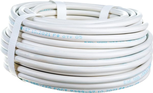 Провод силовой Rexant 01-8042-20 (20м, белый)
