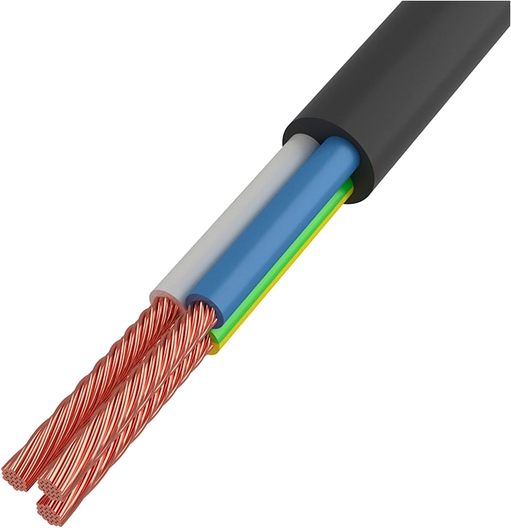 Провод силовой Rexant 01-8043-20 (20м, черный)