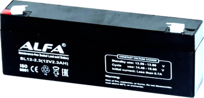 Аккумуляторная батарея ALFA battery 12V-2.3Ah F1 / SL12-2.3 - 
