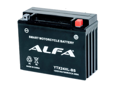 Мотоаккумулятор ALFA battery AGM YTX24HL-BS / EB24-3-1 (21 А/ч) - 