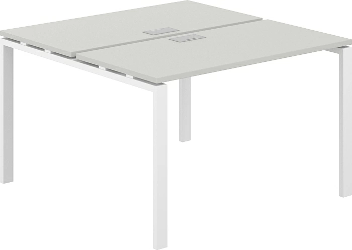 Комплект письменных столов Norden 120х123.8х75 / SG.241.SH.63.WH (белый/серый бархат)