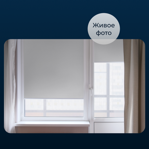 Рулонная штора Franc Gardiner Blackout Dublin 50x160 / 7799613 (белый)