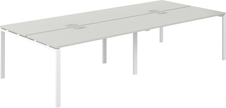 Комплект письменных столов Norden 320х143.8х75 / SG.256.SH.63.WH (белый/серый бархат)