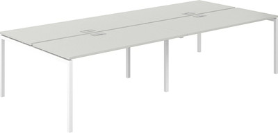 Комплект письменных столов Norden 320х143.8х75 / SG.256.SH.44.WH (белый/серый бархат) - 