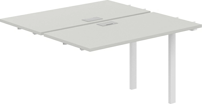 Комплект столов модульных Norden 120х123.8х75 / SG.211.SH.63.WH (белый/серый бархат)
