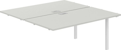 Комплект столов модульных Norden 320х163.8х75 / SG.219.SH.63.WH (белый/серый бархат) - 