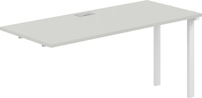 Стол-приставка Norden s-b-s 320х70х75 / SG.268.SH.63.WH (белый/серый бархат) - 