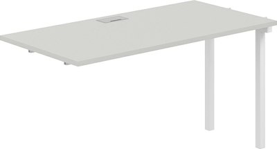 Стол-приставка Norden s-b-s 280х70х75 / SG.265.SH.44.WH (белый/серый бархат) - 