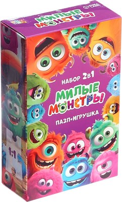 Подарочный набор Puzzle Time Милые монстрики. С игрушкой / 10776681 (54эл) - 