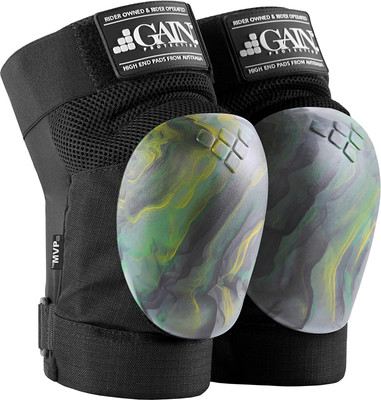 Наколенники защитные GAIN The MVP Hard Shell Knee Pads 03-001301 (р.XS/S, золотой/зеленый) -