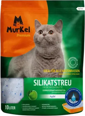 Наполнитель для туалета Murkel Силикагелевый / MR-018 (4.5кг, яблоко) -