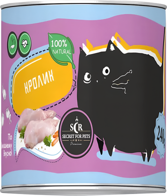 Влажный корм для кошек Secret for Pets Кролик / 4347