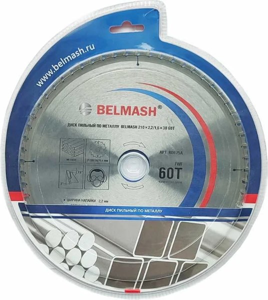Пильный диск БЕЛМАШ 210x2.2/1.6x30 60T / RD175A