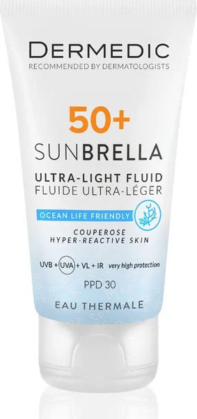 Флюид солнцезащитный Dermedic Sunbrella Ультралегкий SPF 50+ для чувствительной кожи (40мл)