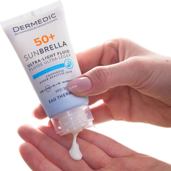 Флюид солнцезащитный Dermedic Sunbrella Ультралегкий SPF 50+ для чувствительной кожи (40мл)
