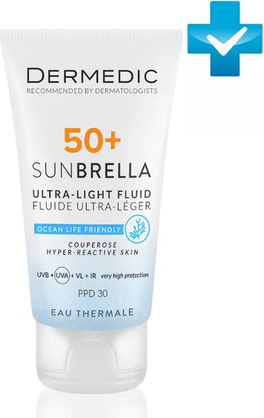 Флюид солнцезащитный Dermedic Sunbrella Ультралегкий SPF 50+ для чувствительной кожи (40мл)