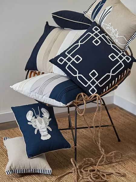 Подушка декоративная Tkano Navy story Sea treasures / TK25-CU0002 (45x45)