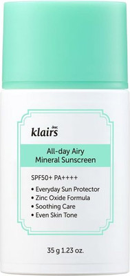 

Крем солнцезащитный, All-day Airy Mineral SPF50+ PA++++